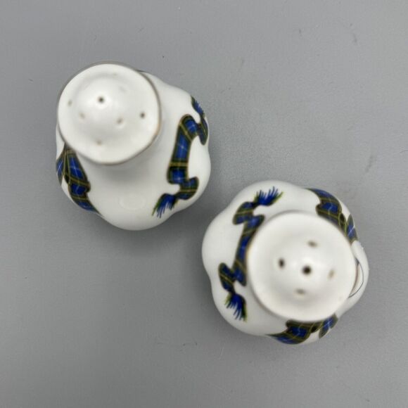 Vtg Novia Scotia Tartan Salt Pepper Shakers Royal Albert England Discontinued 3" - Picture 3 of 8